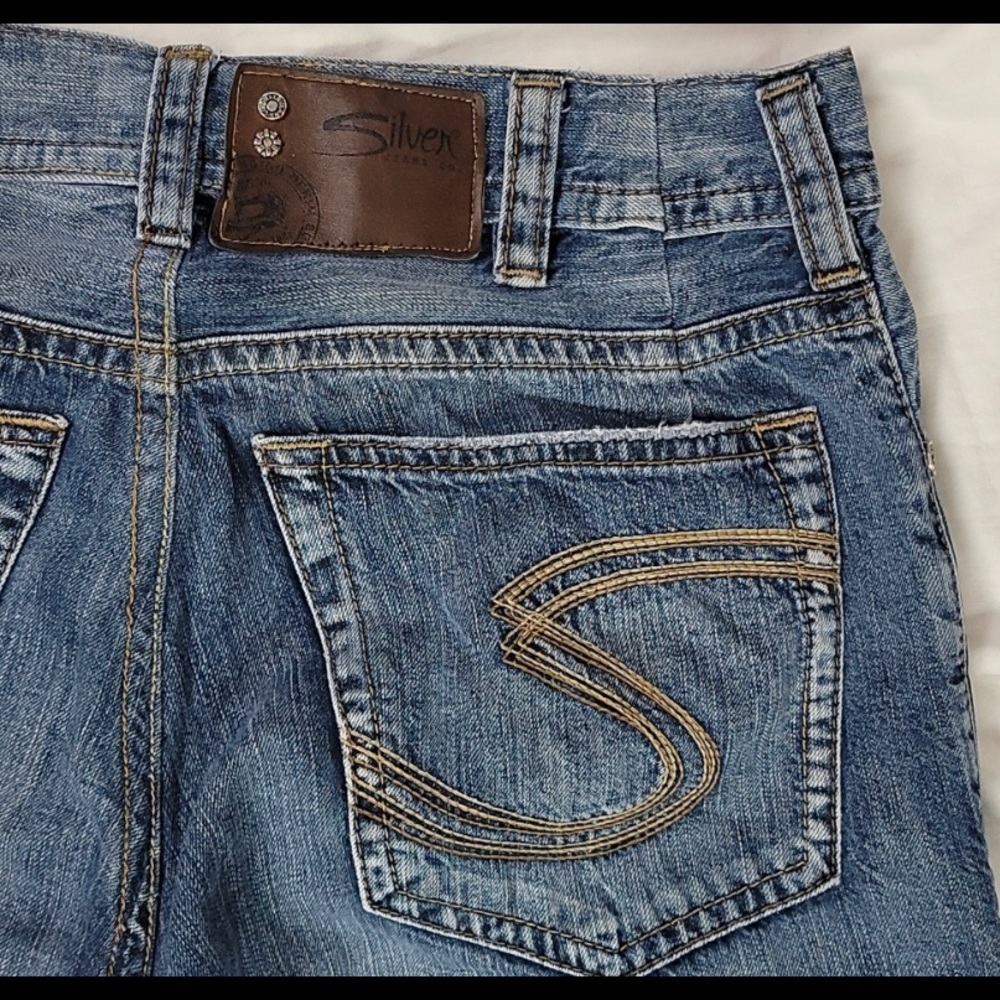 Silver Jeans Zac Waist Altered Size 30 Straight Leg 100% Cotton Mens Blue Jeans